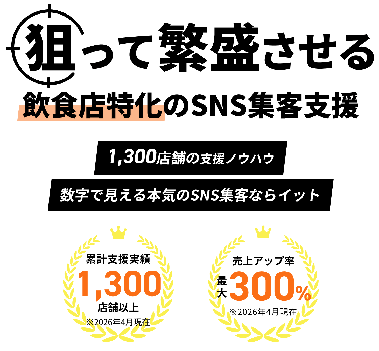 狙って繁盛させる飲食店特化のSNS集客支援
